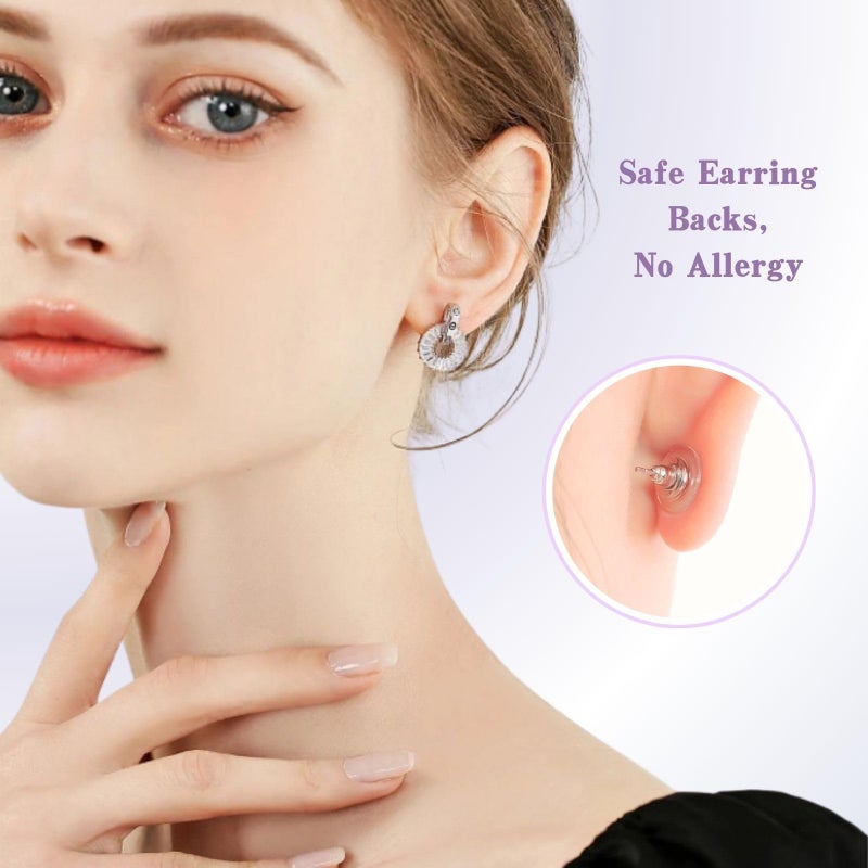 KASBEE Fishhook Earring Backs for Droopy Ears, Earring Backs Replacement, Bullet Clutch Earring Stoppers, Hypoallergenic, Pack of 120 - Image 2